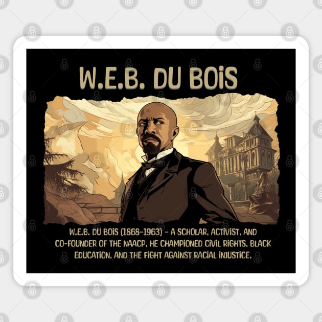 W.E.B. Du Bois, Black History, Black Man Magnet by UrbanLifeApparel